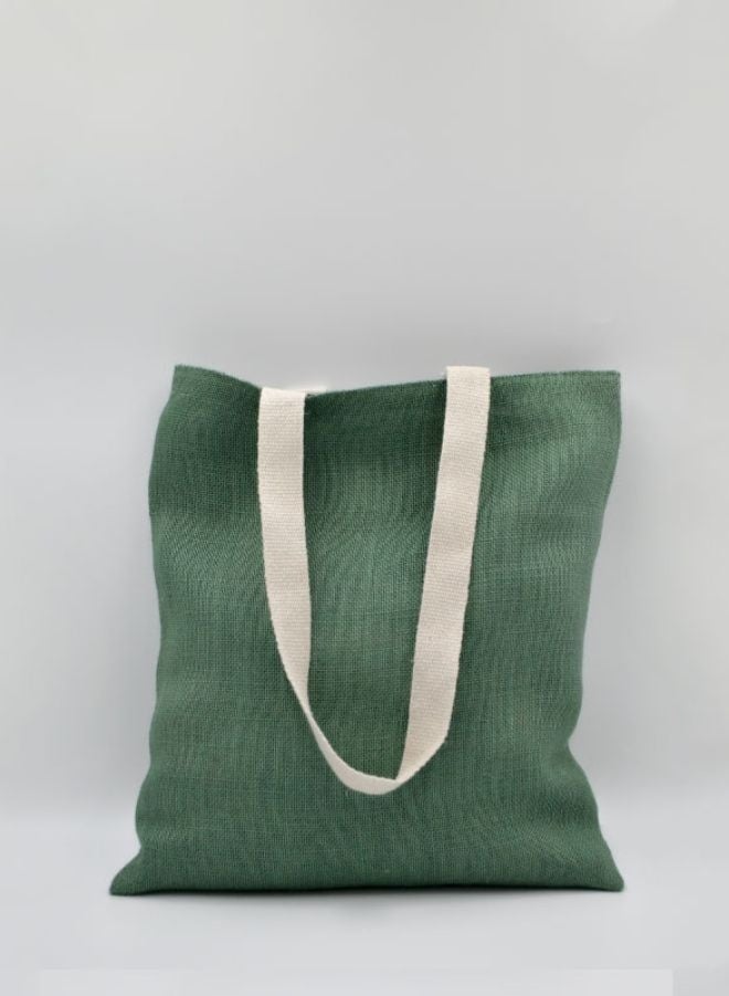 Fatio Set of 10 Eco-Friendly Jute Tote Bags – Reusable & Durable Shopping Bags with Cotton Handles - Image 2
